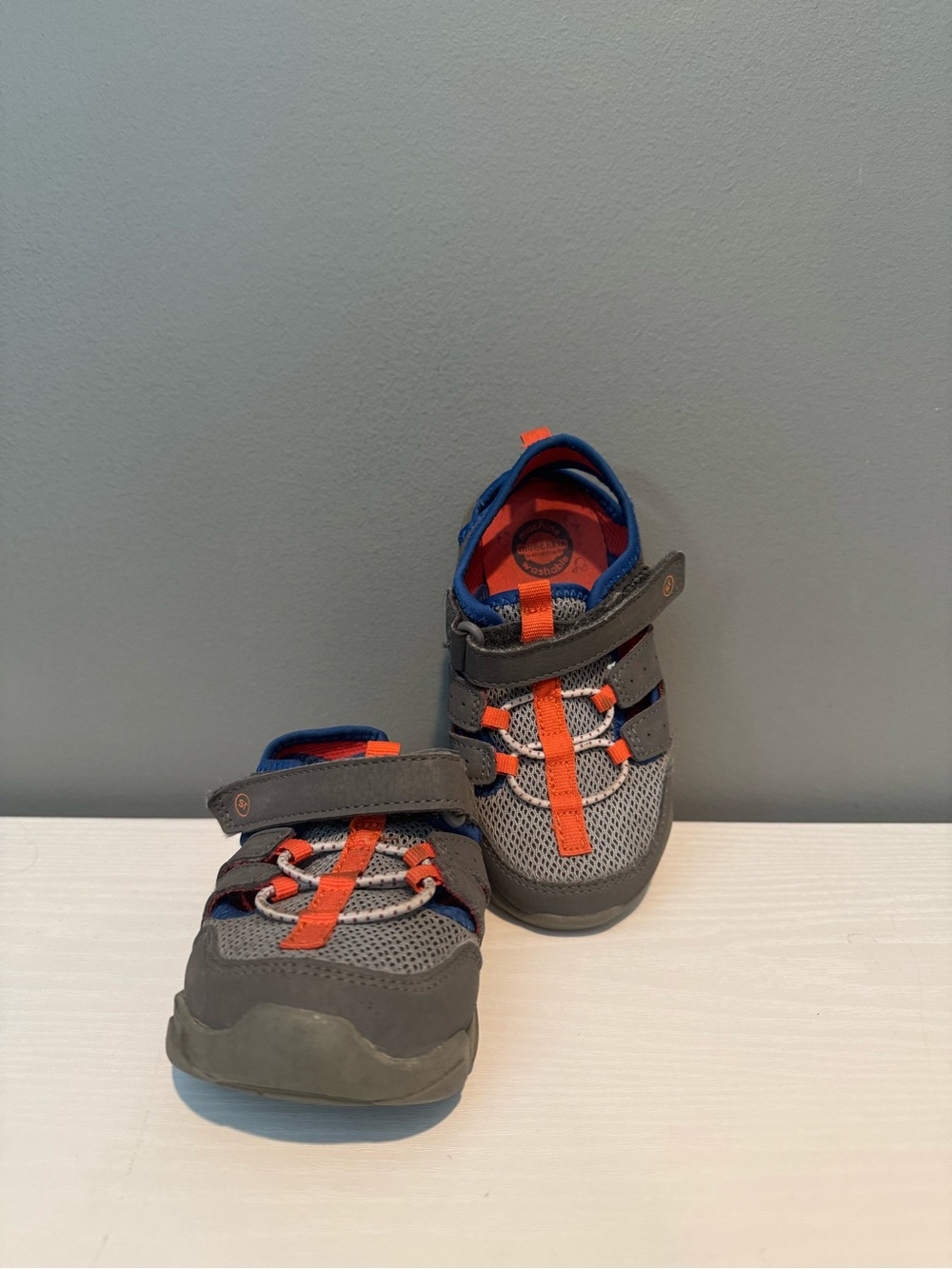 Munchkin Gray and Orange Kids Outdoor Sandals